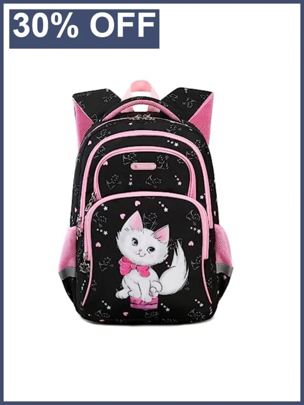 Kawaii Cat Backpack for Girls School Bookbag Kids 16 Inch Backpack Large